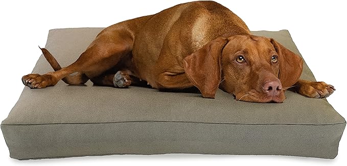 X-Small -24 x 18 x 4 - Natural Premium Organic Hemp Dog Bed - CertiPUR Fill - Removeable Cover