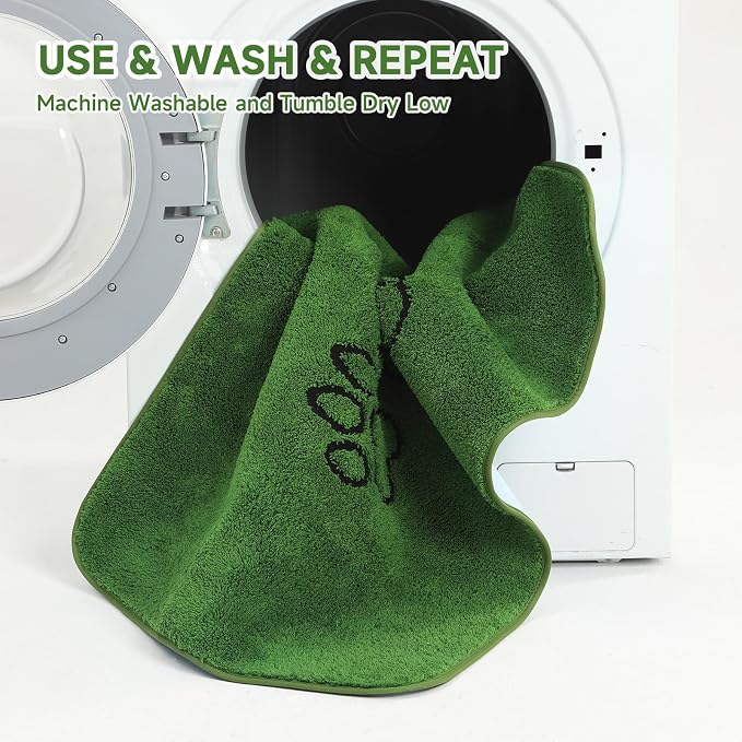 Homimp Washable Pee Pads for Dogs, 1 Pack Super Absorbent Reusable Puppy Pads,Green Long Wool Fake Grass for Potty Training, Upgrade Non-Slip and Leak-Proof,Floor,Couch,Bed and Crate,Green 63"×72"