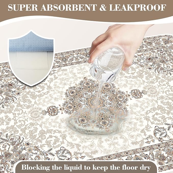 Dogcator Washable Pee Pads for Dogs, Reusable Dog Training Pads. 54''x72'' Super Absorbent Dog Rugs, Non-Slip and Leakproof Pee Mat for Dogs, Large Whelping Pads for Crates and Floors
