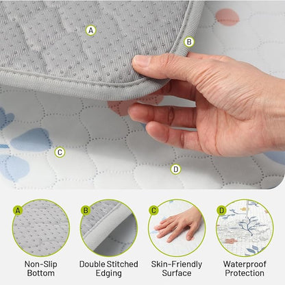 Washable Dog Pee Pads - Absorbent Reusable Puppy Training Pads, Waterproof Leak - Proof & Non - Slip for Crate Whelping Potty Training 24x18 (Pack of 2)