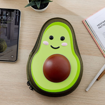 It's Academic Avocado Pencil Case School Supply Bag with Mesh Pocket, Cute Design