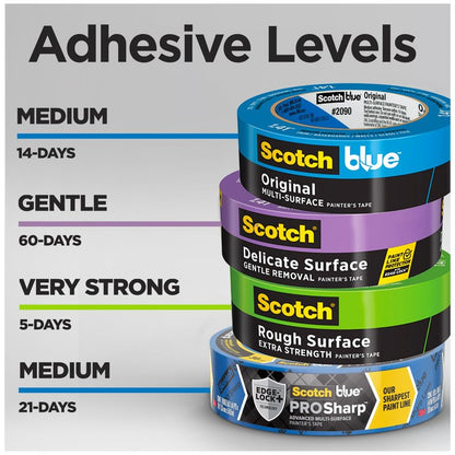 3M 1 Blue 2090-24EVP.94 in. x 60 yd. Scotch Painters Tape Value Pack-6 Pack