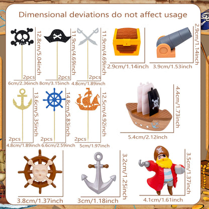 Pirate Birthday Cake Decoration Pirate Birthday Party Supplies Treasure Chest Cake Decoration Pirate Cupcake Picks Pirate Ship Cake Decoration Treasure Hunt Cake Decor