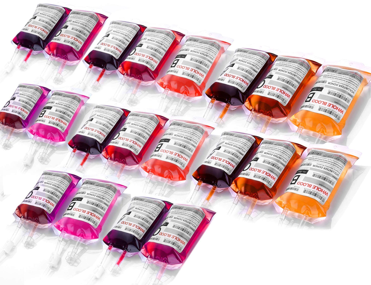 WYNK 20 Pack Halloween Decorations Blood Bag for Drink, 11.5 FL Oz Reusable Cups Containers, Live Blood of Theme Parties, Halloween/Vampire/ Hospital Theme Party Favors, Nurse Graduation Party Props