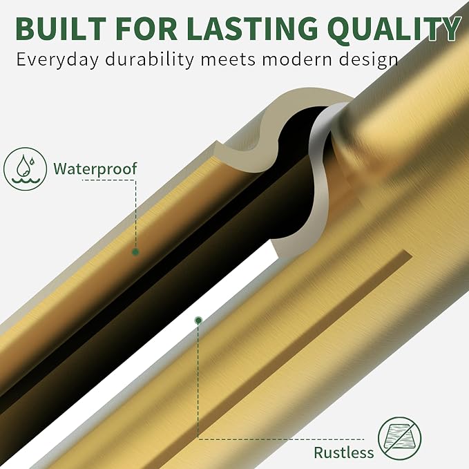 Toilet Paper Holder Stand,Free Standing Toilet Paper Holder,Modern Post Pivoting Toilet Paper Stand with Stable Weighted Base,SUS304 Stainless Steel Tissue Roll Holder Stand for Bathroom,Brushed Gold