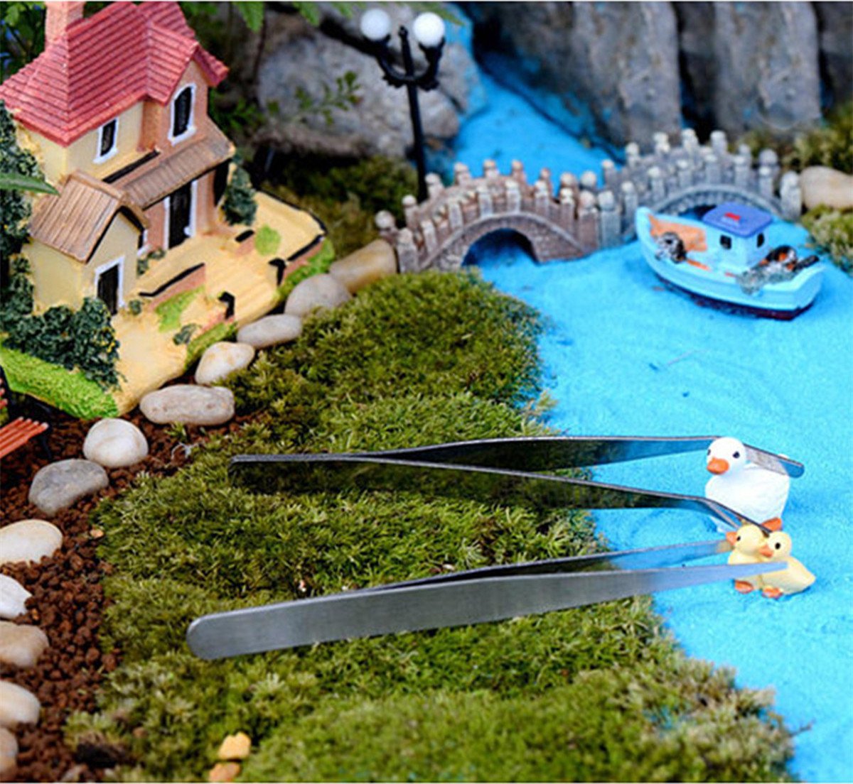 14 Pieces Succulent Plants Tools, Mini Garden Hand Tools Miniature Fairy Garden Tools Kit Bonsai Tools Planting Set with Scissors, Mini Rake, Shovel, Transplanting Tool Watering Can etc