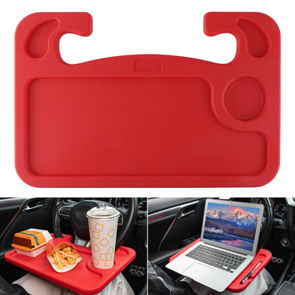 JUSTTOP Car Steering Wheel Desk for Laptop,Multipurpose Travel Car Accessories, Car Seat Stand Trays for Eating, Steering Wheel Under Table Console(Black)