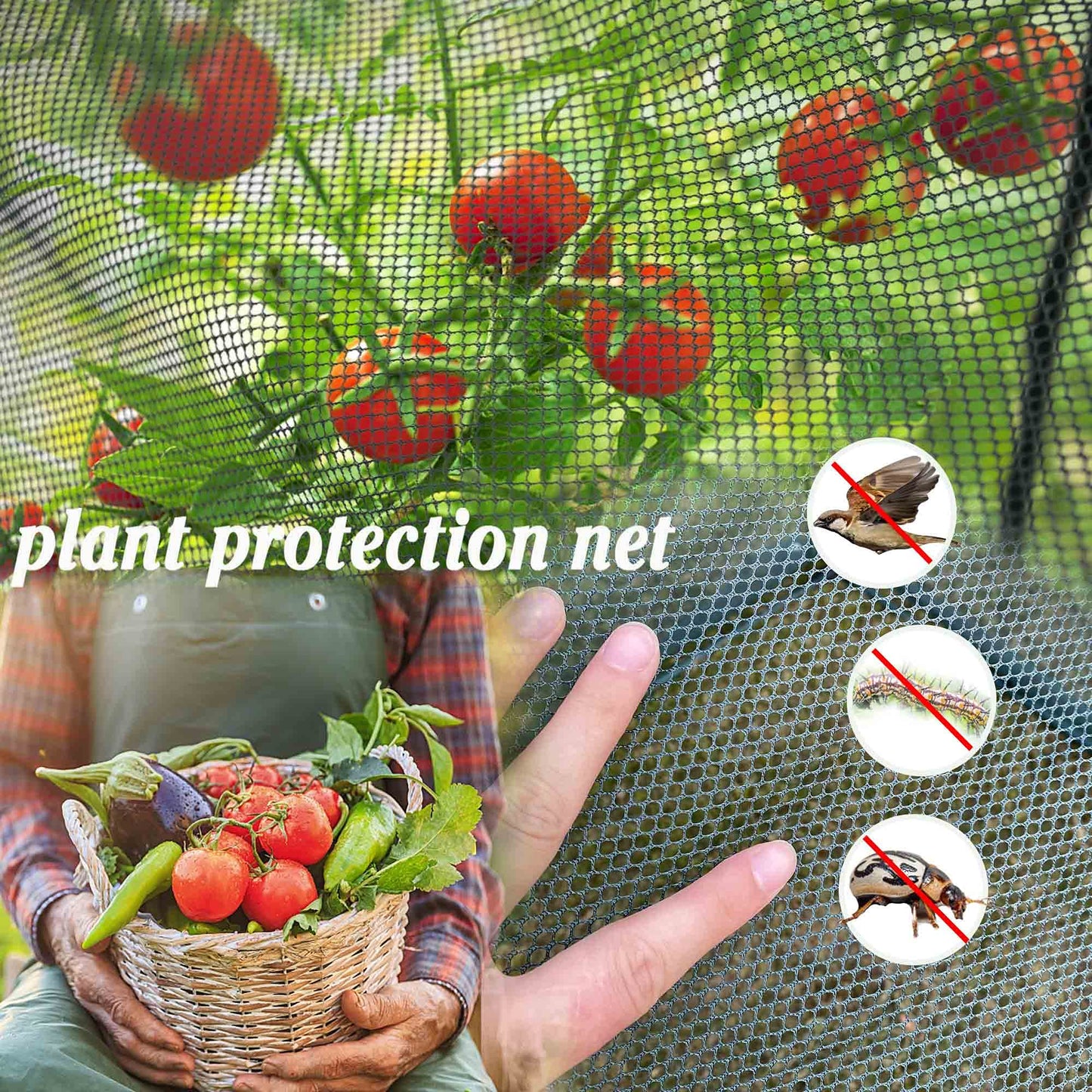 Poray Large Tunnel 8.2'x4' Plant Netting Cover, 6FT Tall Crop Cage Tomato Netting,Pest Guard Cover for Vegetables &Fruits,Durable Gardening Net for Plant and Animal