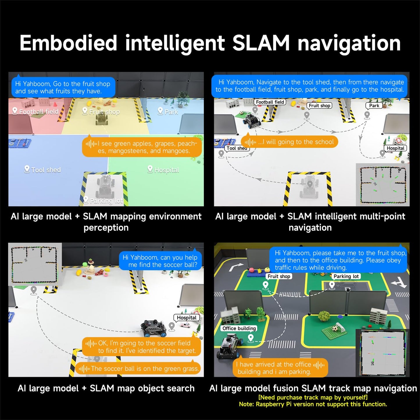 Yahboom for Jetson Orin Nano 8GB Super Ackerman Chassis, ROS2 AI Coding Robot with Large AI Model, SLAM Mapping and Autonomous Driving (Ultimate with Orin Nano 8GB)
