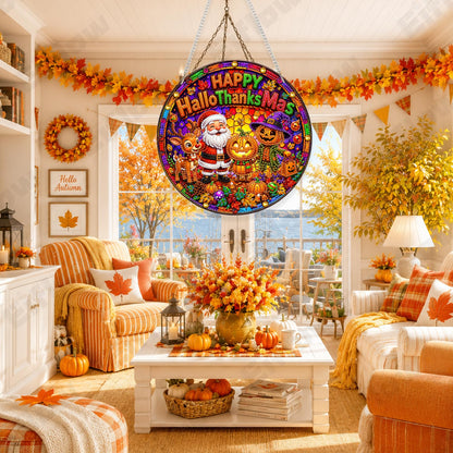 Eiflow Hanging Diamond Art Fall Kit for Adults DIY Acrylic Thanksgiving Diamonds Craft Painting Ornament Pumpkin Kit, Special Crystal Christmas Diamond Art Painting Window Door Hanging Pendant