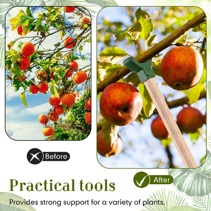 Yungyan 8 Pcs Tree Support, Plastic Fruit Tree Branch Support Device Tree Brace Prevent Them from Breaking for Vineyards Ornamental Gardens Orchards Fits on Standard 1.57 x 1.57 Inch Lumber (Green)