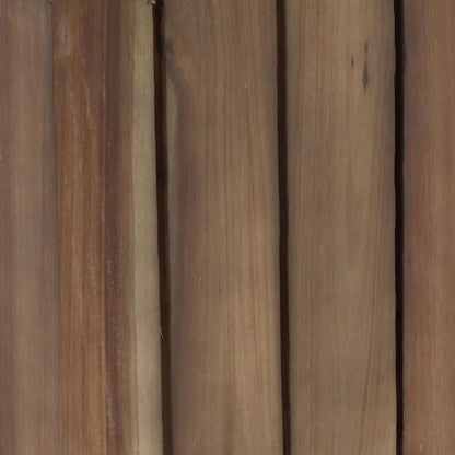 Sunnydaze Outdoor Wooden Planter Boxes - 2 Acacia Wood Square Plant Pots with Removable Liners - Anthracite Stain