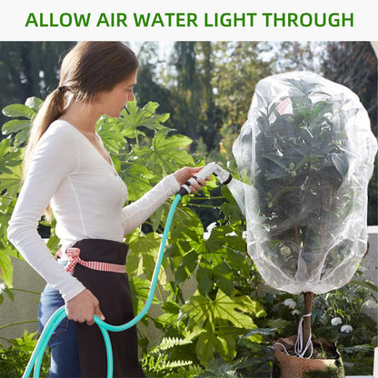 PDGROW Garden Mesh Netting for Plants, 4 Pack Insect Bird Barrier Net Mesh with Drawstring, 3.3x2.6 FT Garden Bug Netting Plant Cover for Protect Fruit Tree Vegetable Flower