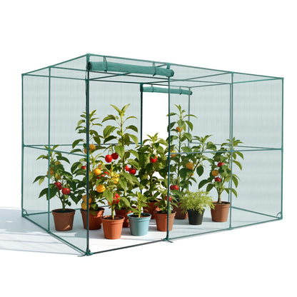 VEVOR Crop Cage, 9.5 x 6.36 x 6.36 ft Plant Protection Tent with Zippered Door, Wind-Resistant Tall Crop Cage, Easy to Install, Outdoor Raised Bed Cover, Tomato Plant Netting for Garden Patio Lawn