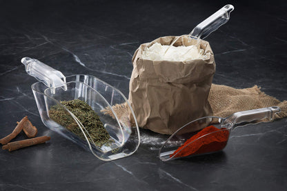 New Star Foodservice Commercial Grade Polycarbonate Plastic Utility Ice Scoop, Clear, 12 oz