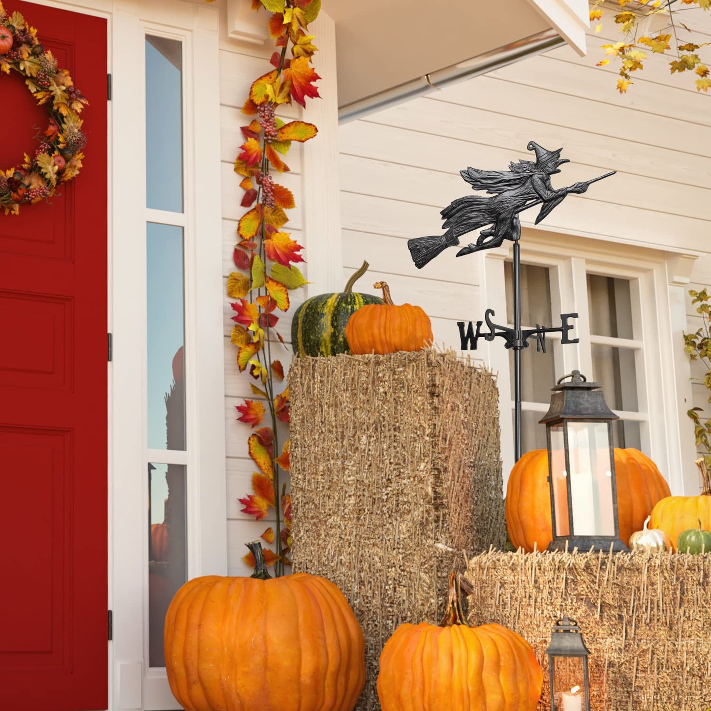 Whitehall Products Flying Witch Garden Weathervane, Black