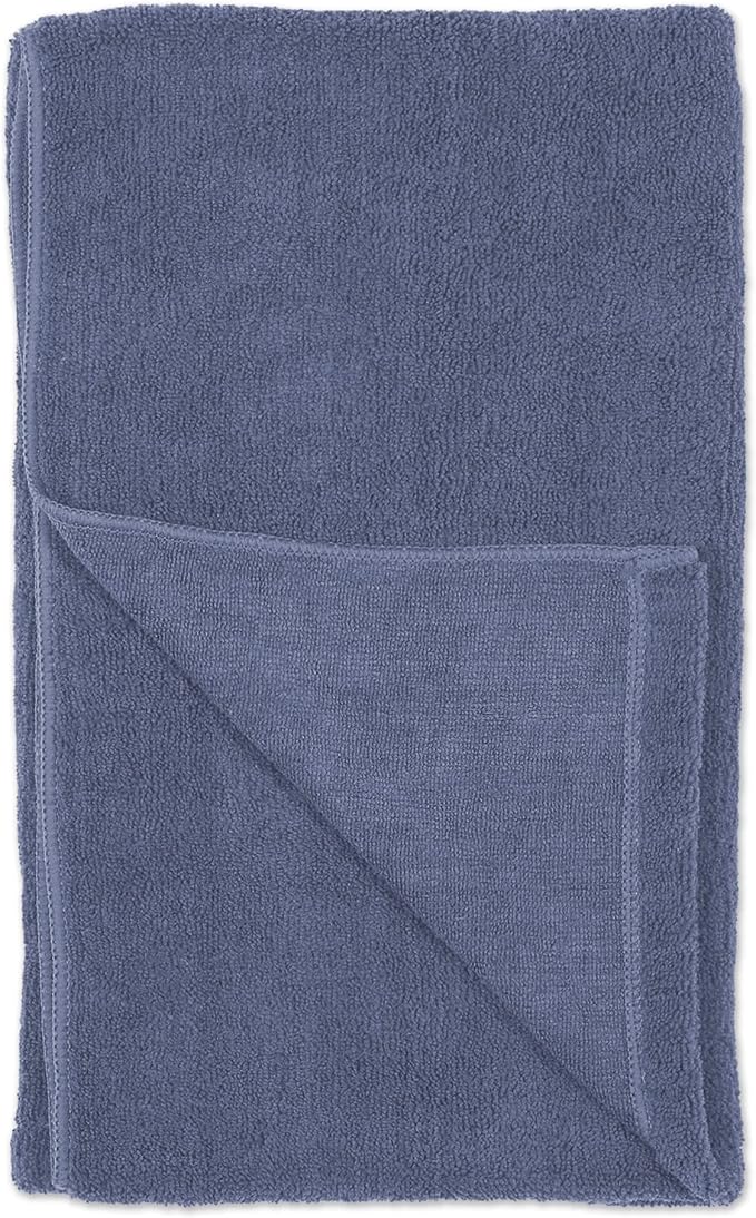 Bone Dry Pet Grooming Microfiber Towel, Embroidered Collection, X-Large,41x23.5", Stonewash Blue