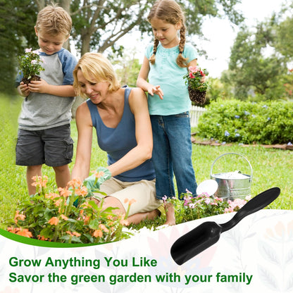 M METERXITY 20-Pack Mini Gardening Shovel Spoons, Plastic Garden Soil Scoops for Cultivation Digging Transplanting/Flower Planting/Plant Succulent, Colorful Small Gardening Tools [Black]