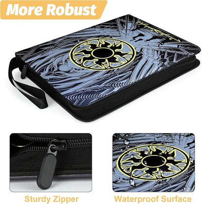 9 Pocket Card Binder, 720 Double Sided Pocket Trading Card Binder, Premium PU Card Collector Album,Card Folder for MTG/YGO/PTCG/Game Cards(Yellow)