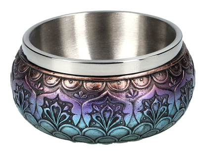 Pacific Giftware Wicca Metaphysical Positive Energy Spiritual Divinity Intricate Gradient Colors Chakra Buddhist Mandala Smudging Smudge Bowl Figurine Scrying Vessel Container Decorative Bowls