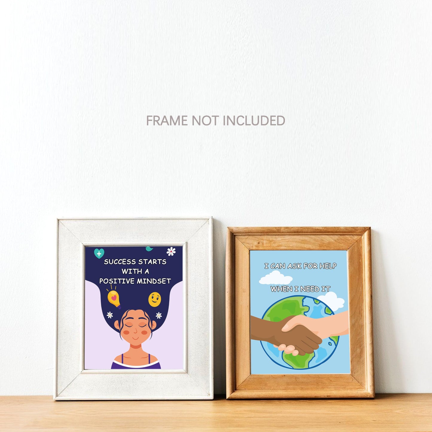 KDMAZH 6pc Set Inspirational and Motivational Posters,High School Classrooms Décor,Teacher Posters for Elementary Classroom Décor，Diversity Decorations for Classroom Posters，8×10Inch，Unframed