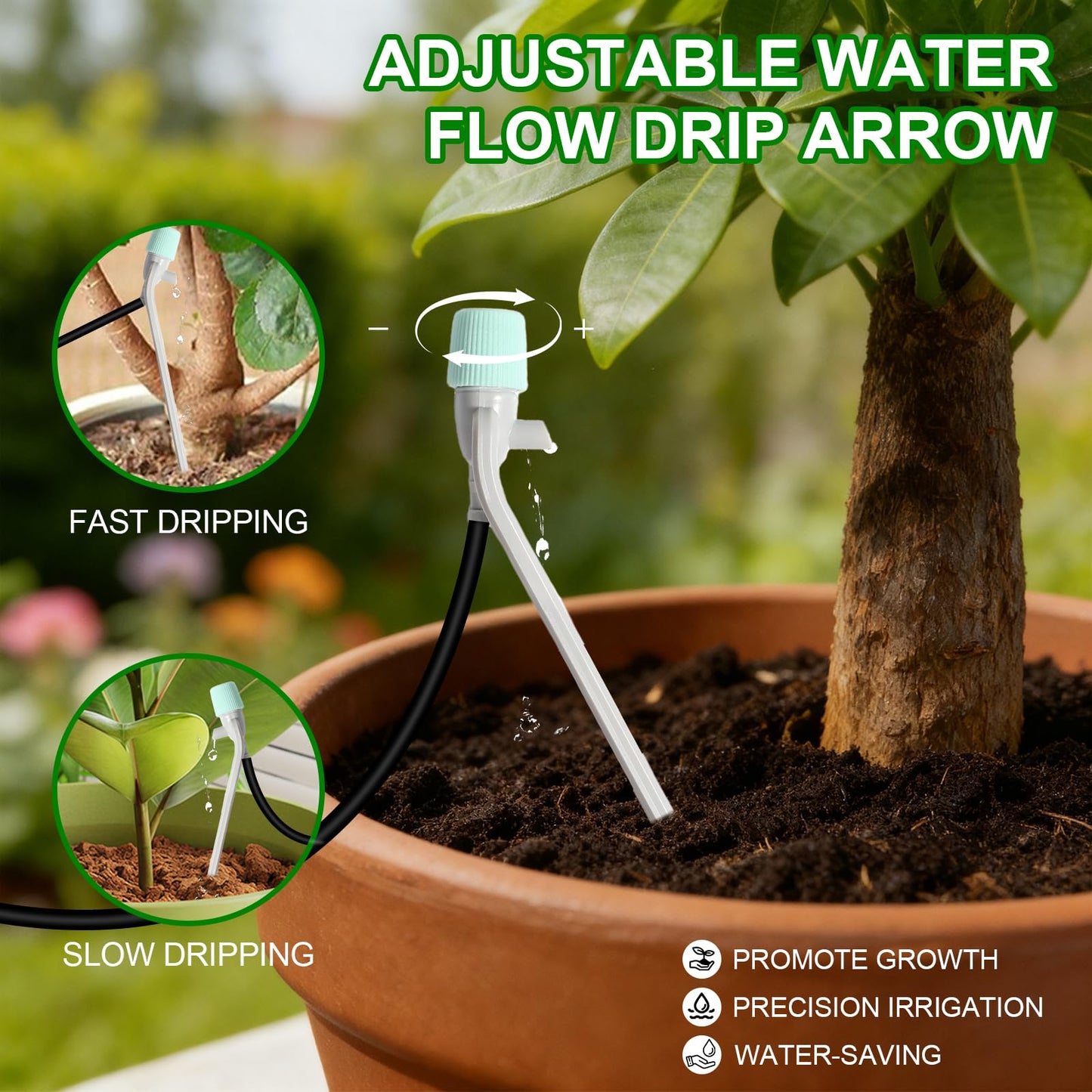Smart WiFi Drip Irrigation System,Dual Channel Automatic Watering Kit for 20 Potted Plants,Compatible with Alexa/Google Home,Timer with App Control,20 Adjustable Emitters & 15M Hose for Indoor Garden