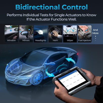 TOPDON Bidirectional Scan Tool, 2024 New ArtiDiag900 Lite Automotive Diagnostic Tool for Full System, Scanner for Car with Active Test, 8 Reset, Wireless OBD2 Scanner Diagnostic Tool for All Vehicles