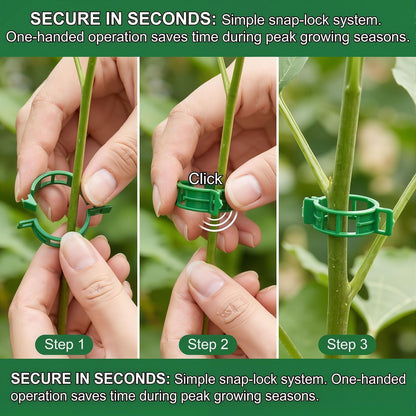 600Pcs Tomato Clips Plastic Plant Support Clips for Garden Trellis Twine and Greenhouse Vine Support Garden Clips for Tomatoes Cucumbers Peppers Climbing Vegetables and Flowers Upright Growth
