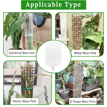 2 Pack Moss Pole Watering Dripper, Adjustable Water Flow Self Watering Devices Slow-Release Watering Spikes for Plant Support Climbing Poles (Cylindrical)