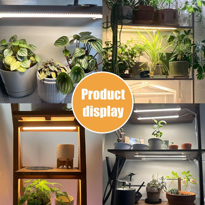 RWNTAO LED Plant Grow Lamp, 3500K Full Spectrum Growing Light Strips for Indoor Small Plants with 3/9/12H Timer & 10 Dimmable Levels, LED Growth Light for Green House Hydroponics Succulent 2 Pack