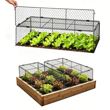 3 Pack Plant Protectors from Animals, Garden Cloches for Plants, Rustproof Chicken Wire Cloche Plant Cages to Keep Animals Out, Sturdy Metal Garden Cages for Outdoor Plants, 40" L × 20.5" W × 10" H