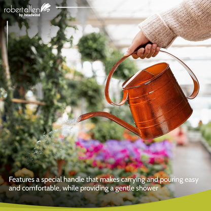 Robert Allen MPT01506 Danbury Metal Watering Can, Tango Orange
