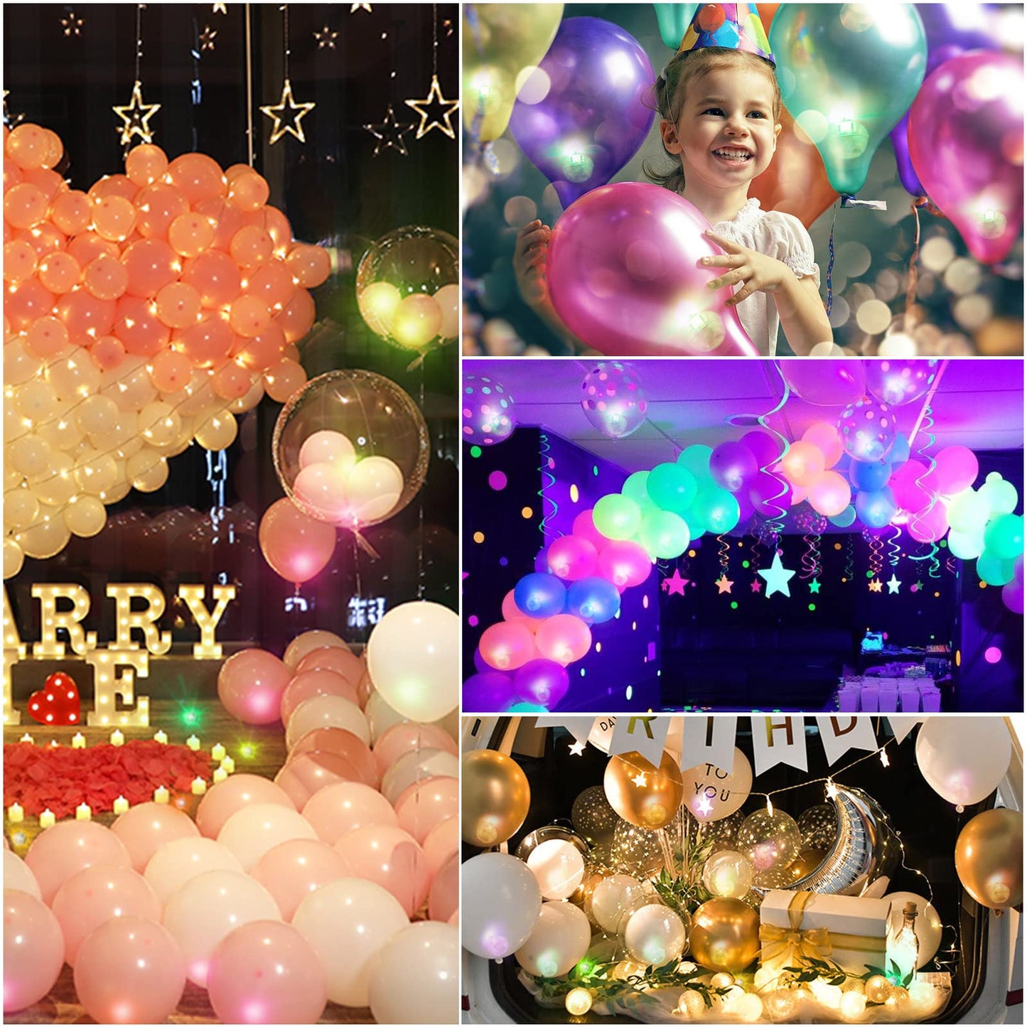 ZGWJ 100PCs Green Balloon Lights Mini, Battery Powered, Long Standby Time Waterproof Tiny Led Round Light for Paper Lantern Balloon Party Easter Eggs Wedding Christmas Halloween Decorations