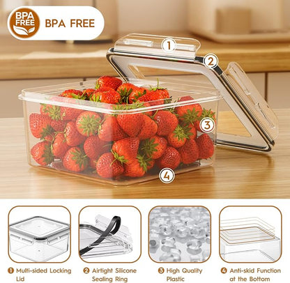 40 PCS Food Storage Containers with Lids Airtight (20 Containers & 20 Lids), Leak proof Meal Prep Container Set for Kitchen Storage, BPA-free, PVC-free Plastic, Microwave/Dishwasher Safe, Labels & Pen