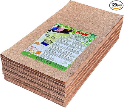S&X Gravel Paper for Bird Cage 120-Pack 16” x 10” Bird Cage Liners Disposable | Accessories for Parakeets Cockatiels Canaries Finches Conures Easier Cleaning and Bird Health