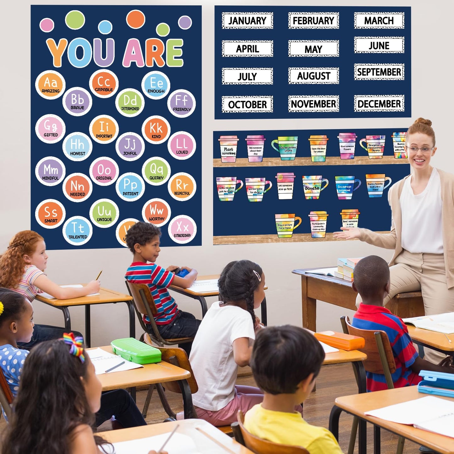 Navy Blue Bulletin Board Paper Roll Navy Blue Bulletin Board Background Paper Back to School Classroom Decoration Poster for Art Craft DIY Projects Home Office Classroom Party Supplies 17.7in x 20ft