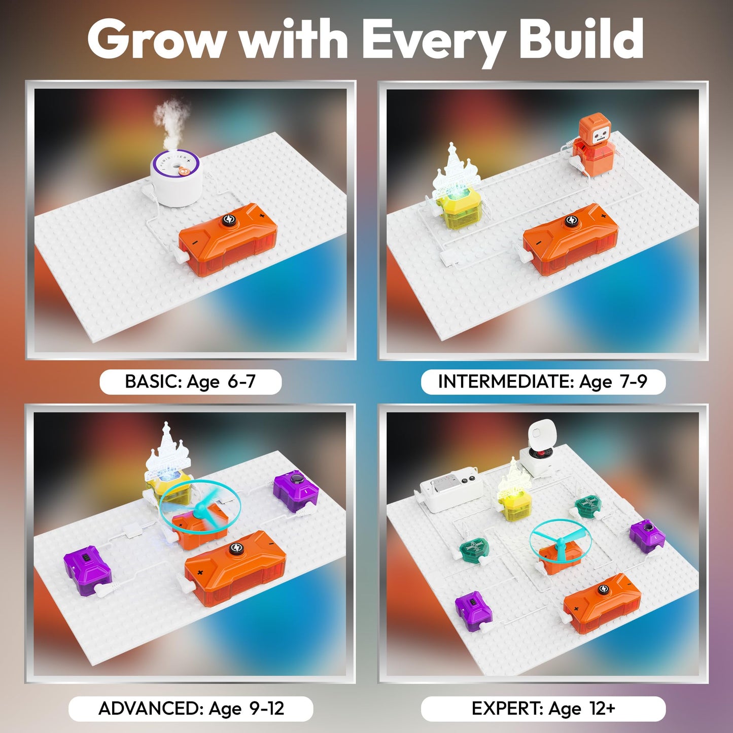 Contixo ST36 Science Circuit Kit – STEM Electronics Building Blocks for Kids, Hands-On DIY Circuits, Beginner-Friendly Science Toy for Ages 6+