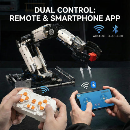 1029 PCS STEM Robotic Arm Kit for Kids Ages 8-16, Programmable DIY Robot Arm Building Toy with APP & Remote Control, Engineering Coding Robotics Kit, Educational Science Gift for Boys Girls