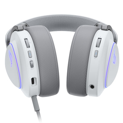 ASUS ROG Delta II Wireless Gaming Headset with Detachable Mic – Tri-Mode (BT, 2.4GHz, 3.5mm), 50mm Titanium-Plated Drivers, 110Hr Battery, Lightweight, for PC, PS5, PS4, Xbox, Switch, Mobile - White