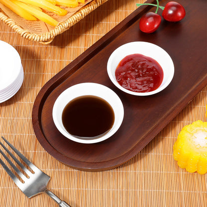 Angoily 20Pcs Unbreakable Dipping Sauce Bowls 2 Oz Plastic Round Soy Sauce Dish Appetizers Ramekin Set White Small Serving Bowls Condiment Side Dishes for Restaurant BBQ Party Dinner, Charcuterie