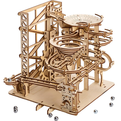 Uplike 3D Wooden Puzzles for Adults: 330 pcs 3D Mechanical Wood Marble Run with Roller Coaster Model Kit for Brian Teaser to Build - Christmas Hobbies Craft Kits Puzzles for Adults Home Decor Gifts