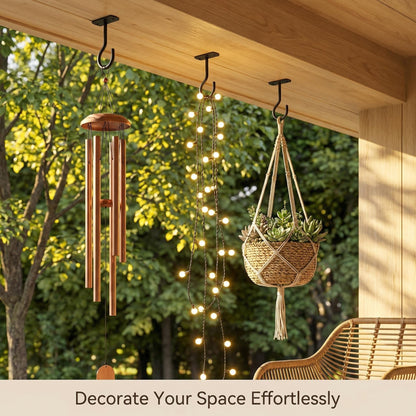 ASZUNE 2.5in Ceiling Hooks for Hanging Plants 8Pcs Black
