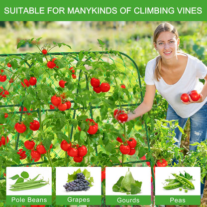 Large Cucumber Trellis for Raised Bed, U-Shape Garden Trellis for Climbing Plants Outdoor,Adjustable Metal Arch Vegetables Trellis,Plant Support Garden Stakes for Vine (Green,49.2x49.2x23.6)