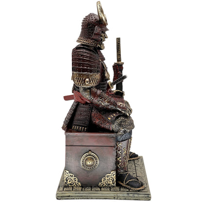 LOOYAR Medieval Samurai Undead Warrior Resin Statue (Red Gold)