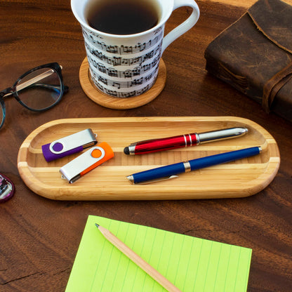Totally Bamboo Catch-All Spoon Rest with Inlay Design
