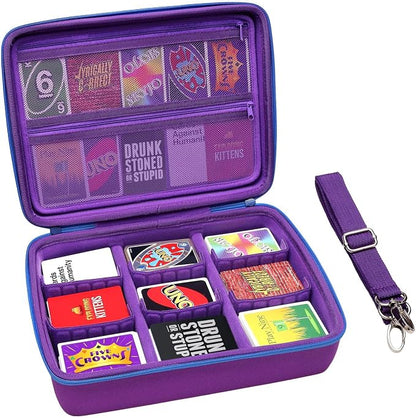 XANAD Card Game Case Fits 3000+ Cards, Fits for Baseball Sports playing card/UNO/playing card Against Humanity Card Game and All Other Card Games Expansions (Purple)