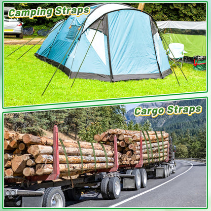 2,425 Lbs Strength Tree Straps - 216FT Tree Tie Support Straps for Staking, Green Blend in with Landscaping for Guying Young Trees Straight and Storm Protection, for Outdoor Plants, 1" Wide