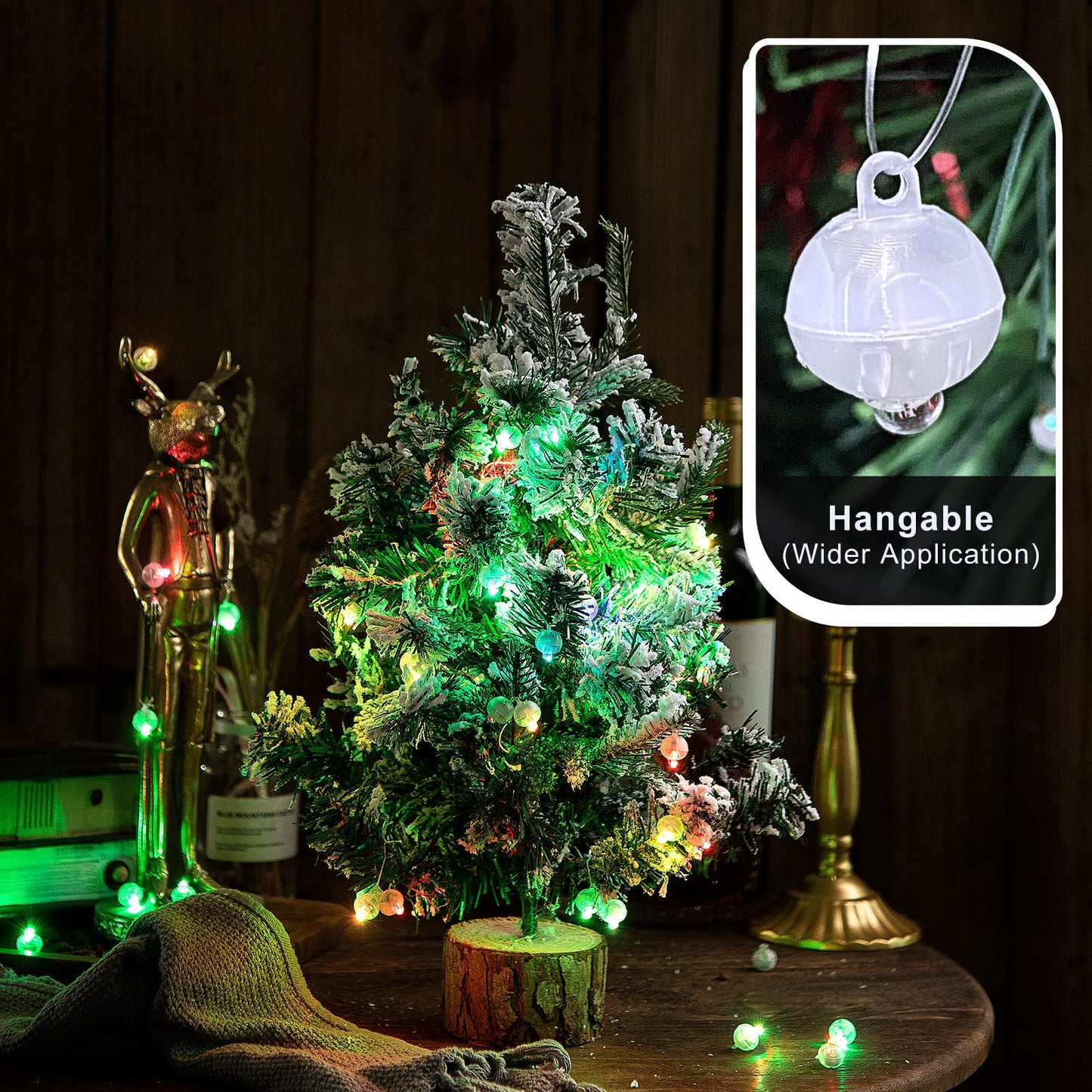 ZGWJ 100PCs Green Balloon Lights Mini, Battery Powered, Long Standby Time Waterproof Tiny Led Round Light for Paper Lantern Balloon Party Easter Eggs Wedding Christmas Halloween Decorations