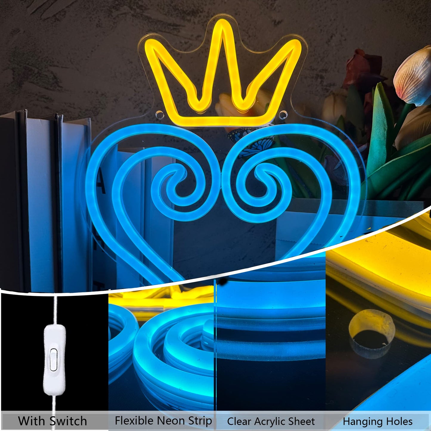 manimo Ocean World Porthole Neon Lights, LED Under Sea Porthole Neon Signs for Wall Decor,USB Night Light for Game Room Bedroom Birthday Wedding Party Gifts(13.3 * 13.3in)