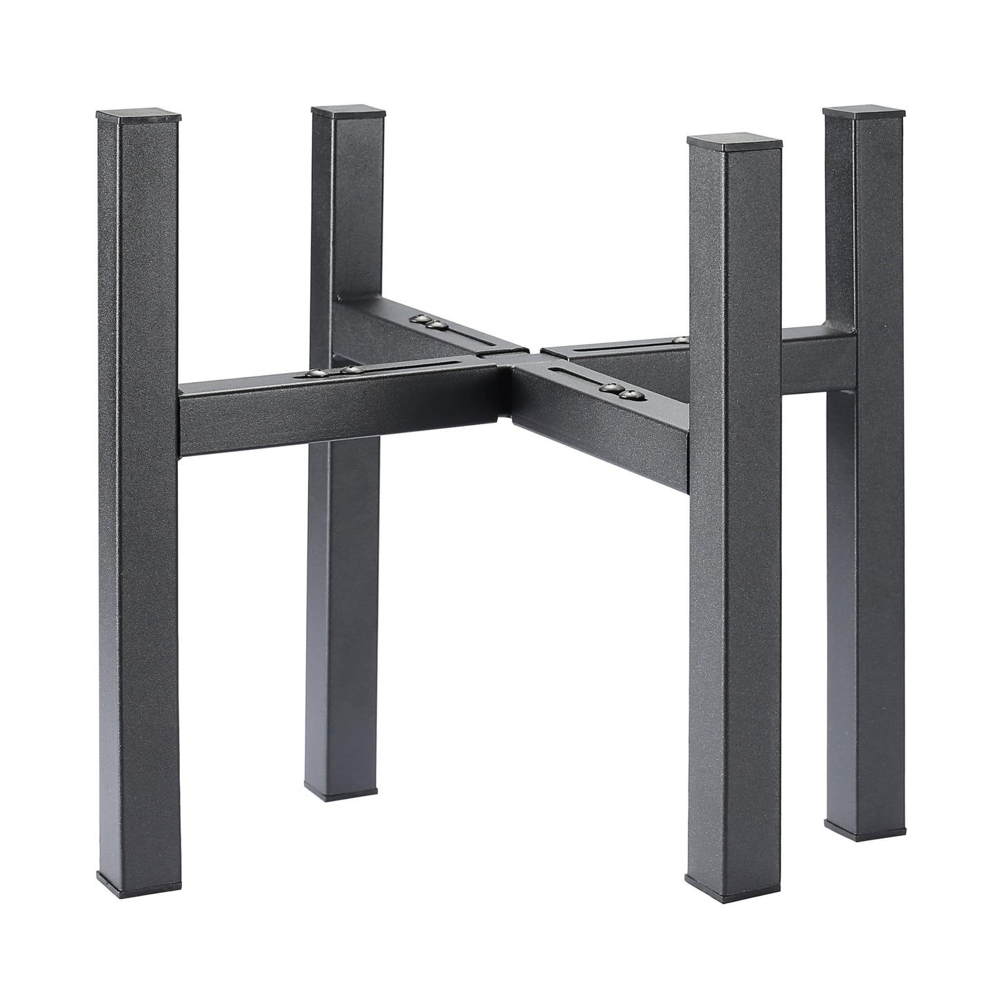 YueTong 2 Pack Indoor Plant Stand for Large Plants, Outdoor Plant Stands Fits 12-16 inch Pot,Adjustable Metal Heavy Duty Planter Stand(Matte Black)